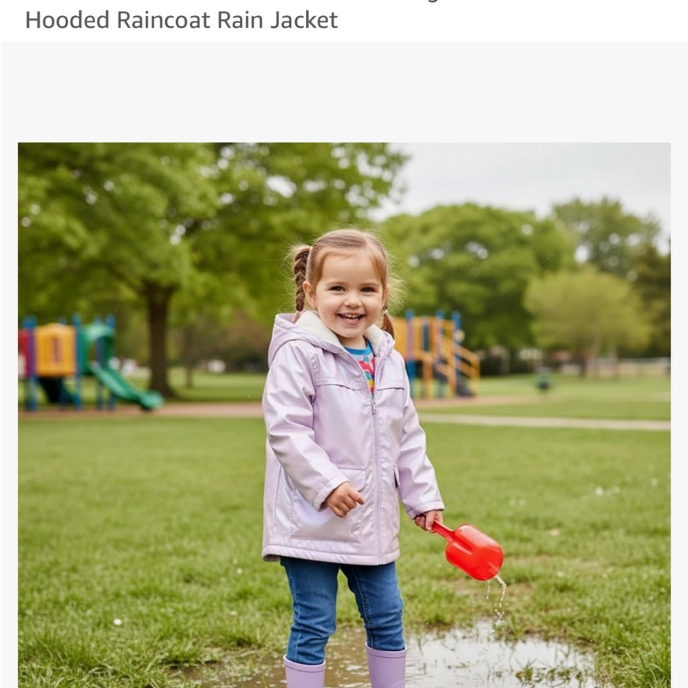 Carter's Light Purple Hooded Rain Jacket